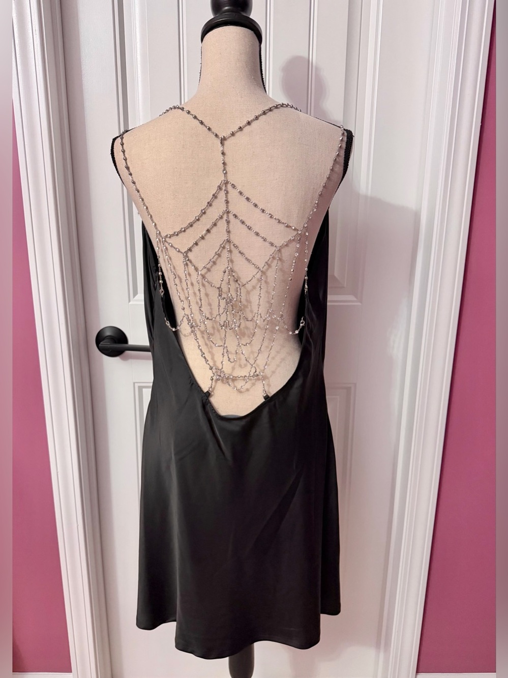 Dolls Kill Saltburn Rhinestone Spiderweb Dress Size XXL